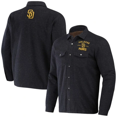 Shop Darius Rucker Collection By Fanatics Black San Diego Padres Ringstop Full-snap Shacket In Charcoal