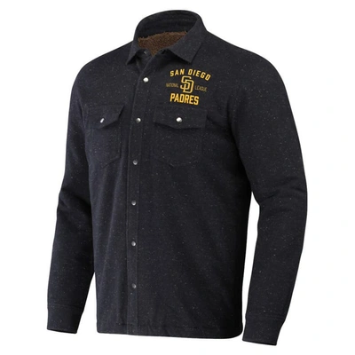 Shop Darius Rucker Collection By Fanatics Black San Diego Padres Ringstop Full-snap Shacket In Charcoal
