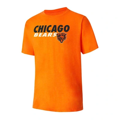 Shop Concepts Sport Navy/orange Chicago Bears Meter T-shirt & Shorts Sleep Set