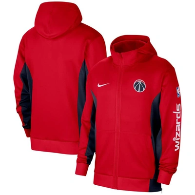Shop Nike Red Washington Wizards 2023/24 Authentic Showtime Full-zip Hoodie
