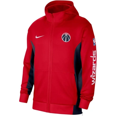 Shop Nike Red Washington Wizards 2023/24 Authentic Showtime Full-zip Hoodie