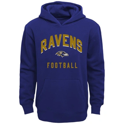 Shop Outerstuff Toddler Purple/heather Gray Baltimore Ravens Play By Play Pullover Hoodie & Pants Set