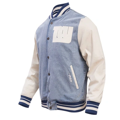 Shop Pro Standard Denim New York Giants Varsity Blues Full-snap Varsity Jacket