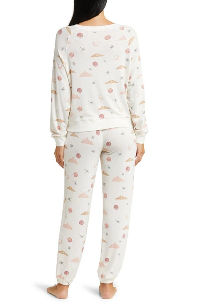 Shop Honeydew Intimates Star Seeker Jersey Pajamas In Ivory Mountains