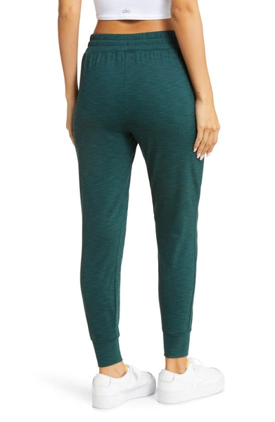 Beyond Yoga Street Rib Joggers In Midnight Green Heather Rib