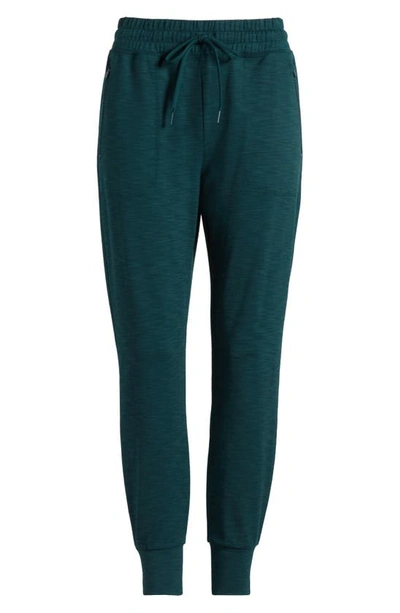 Beyond Yoga Street Rib Joggers In Midnight Green Heather Rib