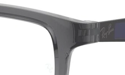 Shop Ray Ban 53mm Rectangular Optical Glasses In Matte Black