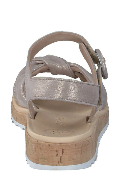 Shop Paul Green Tuscan Sandal In Cachemire Metallic Suede