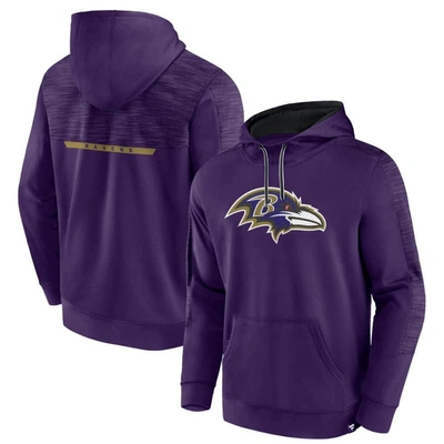 Shop Fanatics Branded Purple Baltimore Ravens Defender Evo Pullover Hoodie