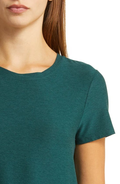Shop Beyond Yoga On The Down Low T-shirt In Midnight Green Heather