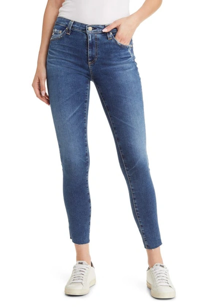 Shop Ag The Legging Raw Hem Ankle Skinny Jeans In 12 Years Blue Dust