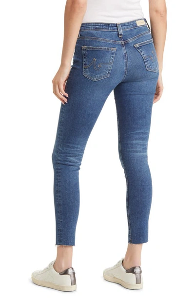 Shop Ag The Legging Raw Hem Ankle Skinny Jeans In 12 Years Blue Dust