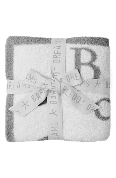 Shop Barefoot Dreams Cozychic™ Abc Baby Blanket In Dove Gray-pearl