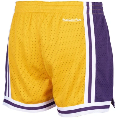Shop Mitchell & Ness Gold Los Angeles Lakers Jump Shot Shorts