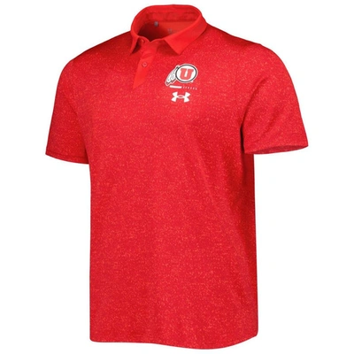 Shop Under Armour Red Utah Utes Static Performance Polo