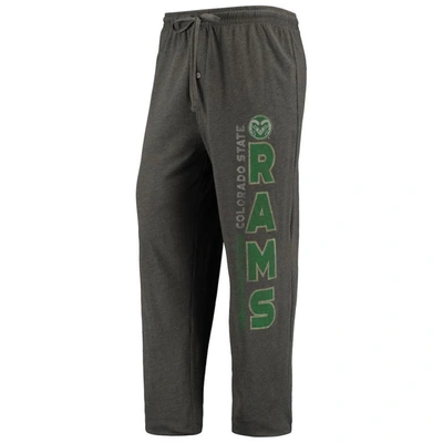 Shop Concepts Sport Heathered Charcoal/green Colorado State Rams Meter T-shirt & Pants Sleep Set In Heather Charcoal