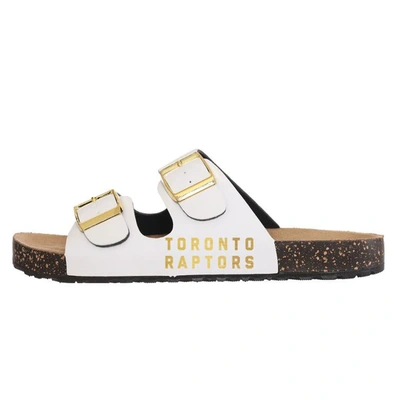Shop Foco Toronto Raptors Double-buckle Sandals In White