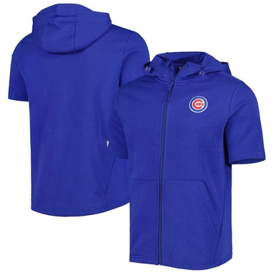 Shop Levelwear Royal Chicago Cubs Recruit Full-zip Short Sleeve Hoodie