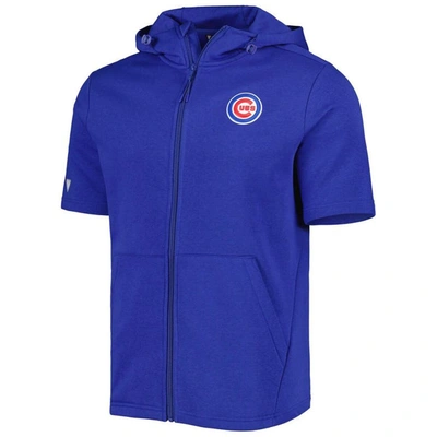 Shop Levelwear Royal Chicago Cubs Recruit Full-zip Short Sleeve Hoodie