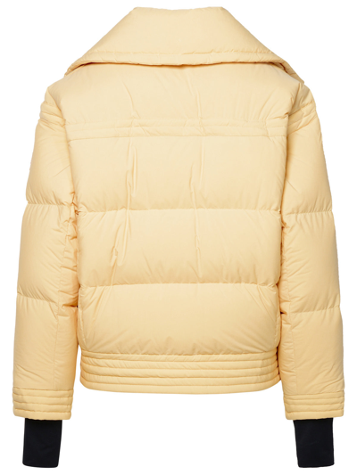 Shop Moncler Grenoble Woman Bomber Chapelets In Cream