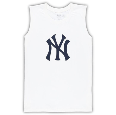 Concepts Sport Women's  White, Navy New York Yankees Plus Size Tank Top And Shorts Sleep Set In White