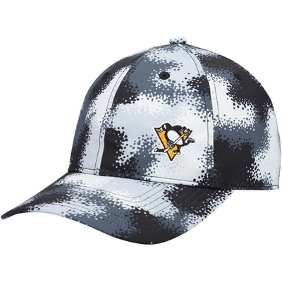 Shop Adidas Originals Adidas Gray Pittsburgh Penguins Camo Slouch Adjustable Hat