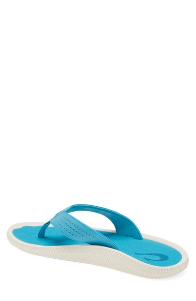Shop Olukai Ulele Flip Flop In Tropic Blue / Tropic Blue