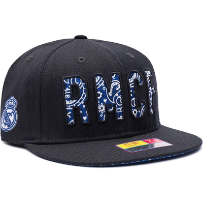 Shop Fan Ink Navy Real Madrid Bode Fitted Hat