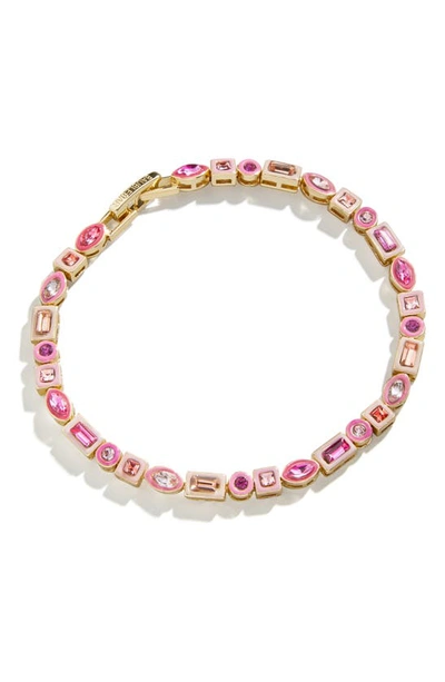 Shop Baublebar Kayden Crystal Bracelet In Hot Pink