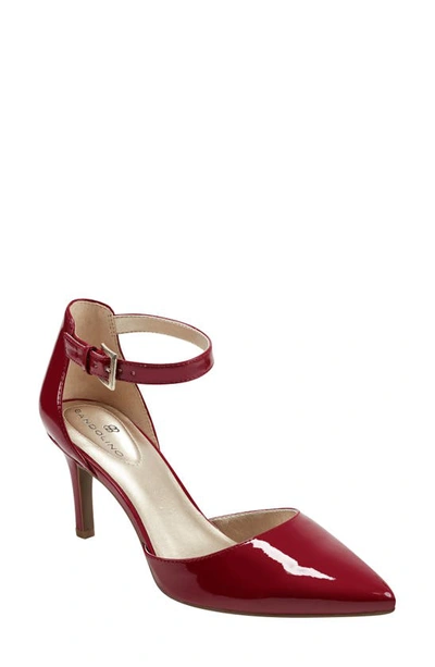 Shop Bandolino Ginata Ankle Strap Pump In Red