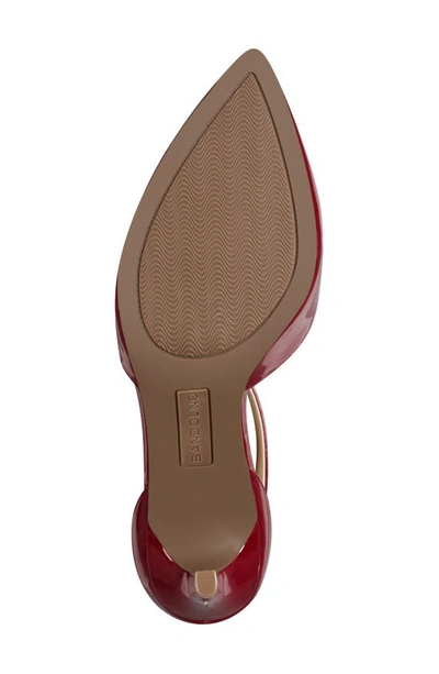 Bandolino Ginata Womens Patent Leather Ankle Strap Pumps In Red