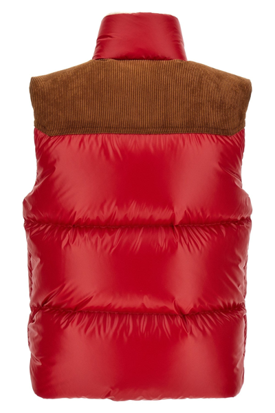 Shop Moncler Men 'ardeche' Vest In Red