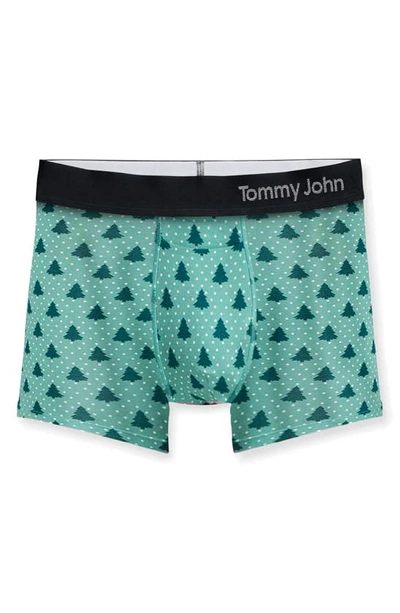 Shop Tommy John 4-inch Cool Cotton Boxer Briefs In Holiday Pine