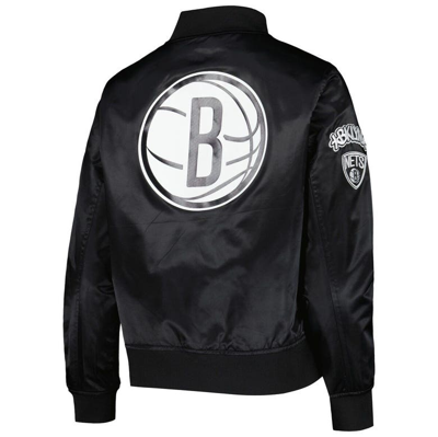 Shop Pro Standard Black Brooklyn Nets Classics Satin Full-snap Jacket