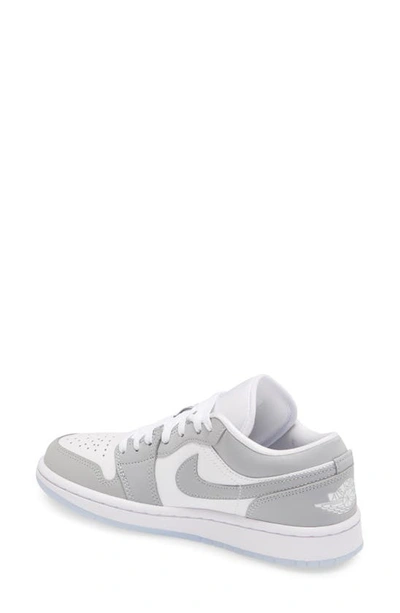 Shop Jordan Air  1 Low Sneaker In White/ Wolf Grey/ Aluminum