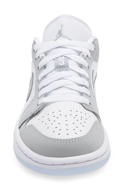 Shop Jordan Air  1 Low Sneaker In White/ Wolf Grey/ Aluminum