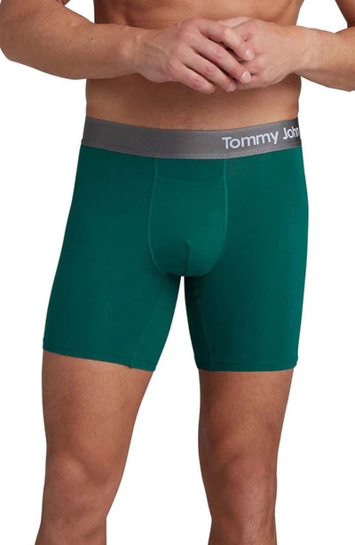 Shop Tommy John Cool Cotton Blend Boxer Briefs In Botanical Garden