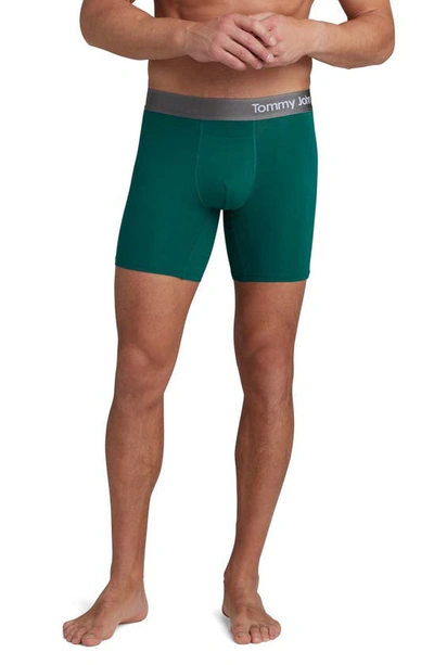 Shop Tommy John Cool Cotton Blend Boxer Briefs In Botanical Garden