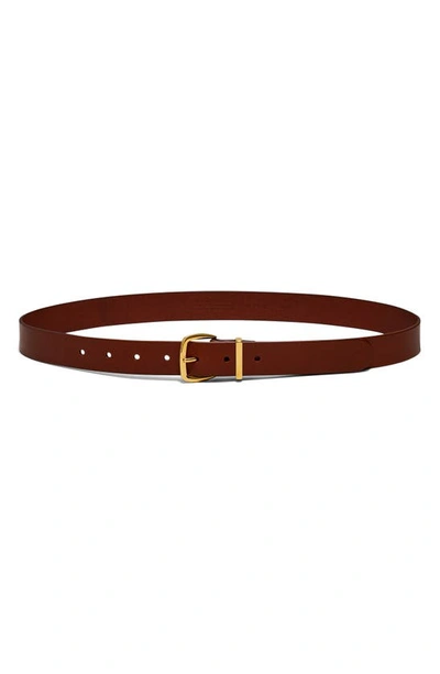 Shop Madewell The Essential Leather Belt In Warm Cinnamon