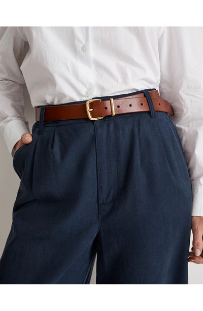 Shop Madewell The Essential Leather Belt In Warm Cinnamon