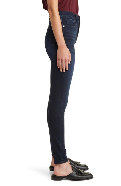 Shop Frame Le High Ankle Skinny Jeans In Onyx Indigo