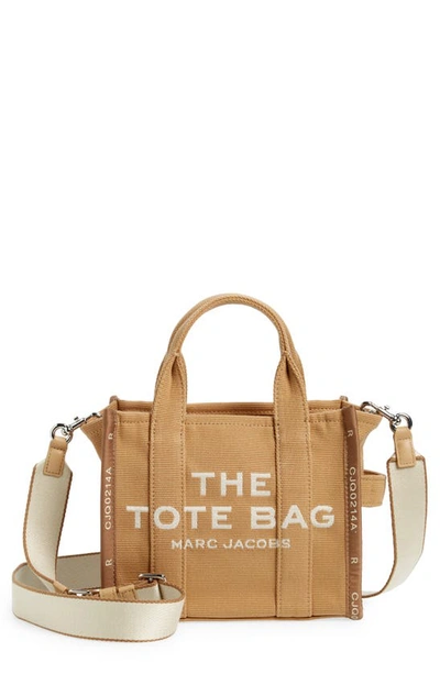 Shop Marc Jacobs The Jacquard Small Tote Bag In Camel