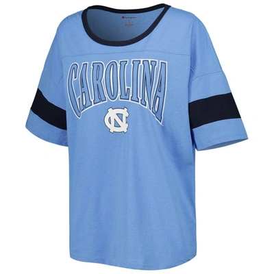 Shop Champion Carolina Blue North Carolina Tar Heels Jumbo Arch Striped Half-sleeve T-shirt