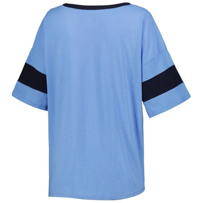 Shop Champion Carolina Blue North Carolina Tar Heels Jumbo Arch Striped Half-sleeve T-shirt