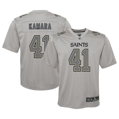 Shop Nike Youth  Alvin Kamara Gray New Orleans Saints Atmosphere Game Jersey