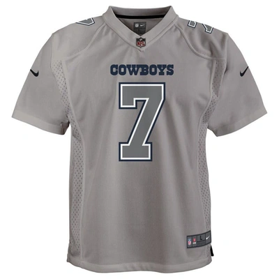 Shop Nike Youth  Trevon Diggs Gray Dallas Cowboys Atmosphere Game Jersey