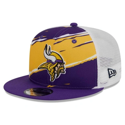 Shop New Era Purple Minnesota Vikings  Tear Trucker 9fifty Snapback Hat