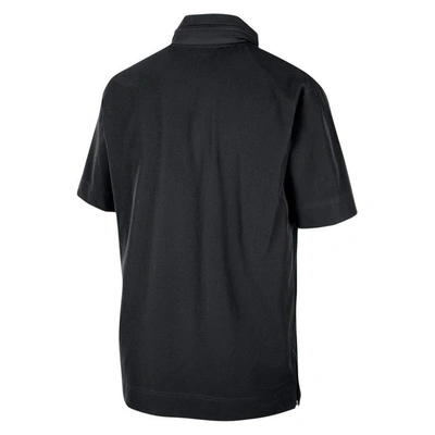 Shop Nike Black Michigan State Spartans Coaches Half-zip Short Sleeve Jacket
