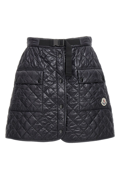 Shop Moncler Women Saison Longue Skirt In Black