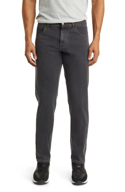 Shop Canali Trim Fit Stretch Jeans In Grey